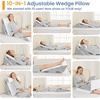 image:imageSasttie Extra Wide Wedge Pillow Set for After Surgery Dark Grey amp White  Bed Wedge Pillow Headboard with Memory Foam Neck Cushion for Acid Reflux Sleeping Neck amp Back SupportLight Grey  White