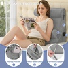 image:imageSasttie Extra Wide Wedge Pillow Set for After Surgery Dark Grey amp White  Bed Wedge Pillow Headboard with Memory Foam Neck Cushion for Acid Reflux Sleeping Neck amp Back SupportVelvet  Light Grey