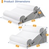 image:imageSasttie Extra Wide Wedge Pillow Set for After Surgery Dark Grey amp White  Bed Wedge Pillow Headboard with Memory Foam Neck Cushion for Acid Reflux Sleeping Neck amp Back SupportDark Grey  White