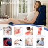 image:imageSasttie Extra Wide Wedge Pillow Set for After Surgery Dark Grey amp White  Bed Wedge Pillow Headboard with Memory Foam Neck Cushion for Acid Reflux Sleeping Neck amp Back SupportNavy